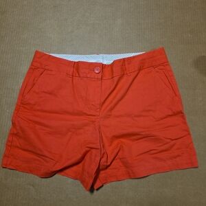 LOFT- The Rivera Short, Coral, Zip Closure, Pockets, 100% Cotton, Size 10